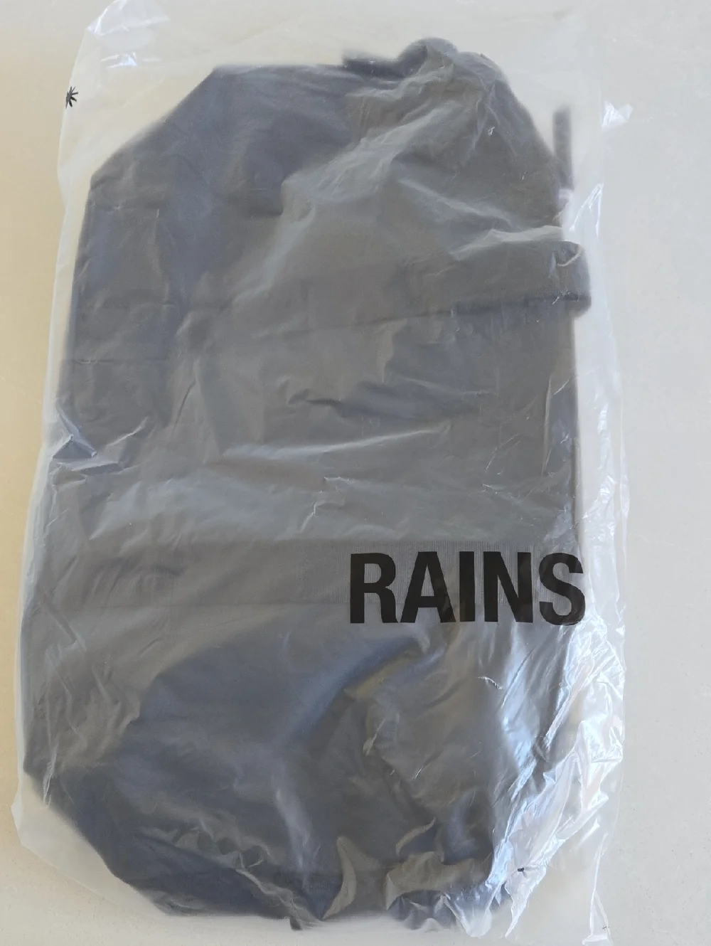 Rains Black Waterproof Small Weekend Bag